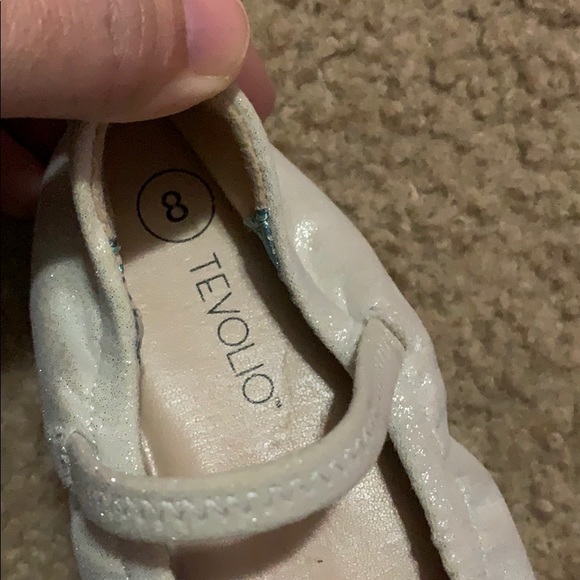 Tevolio bow metallic toddler flats size 8 - Picture 5 of 8